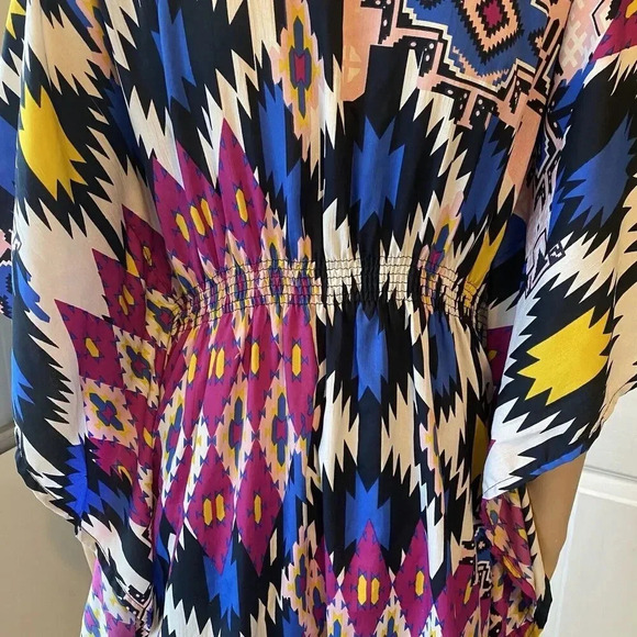 RHONA SUTTON Womens S-L Kimono - Sheer Top Cover Up Sequins Artsy Boho Coastal - Picture 9 of 9